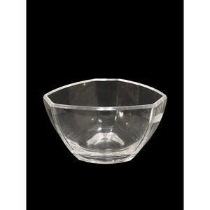 Tiffany & Co. Crystal New York City Skyline 9" Sided Bowl Germany Excellent